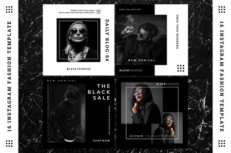 Instagram Template Black