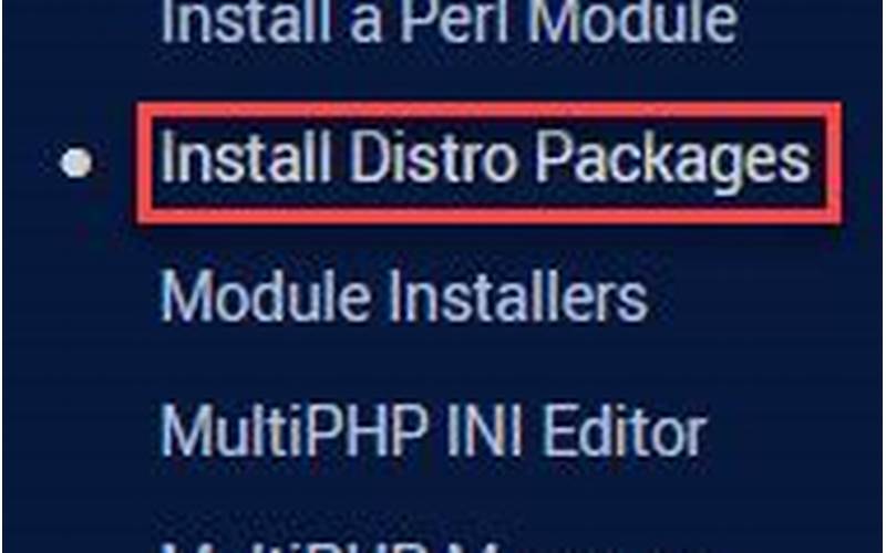 Install Distro Package