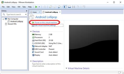 Install Android Lollipop on VMware