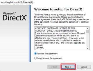 Install DirectX Runtime Libraries for Legacy DirectX SDK