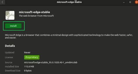 Install Microsoft Edge via the Command line