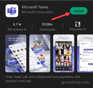 Install Microsoft Teams for Android