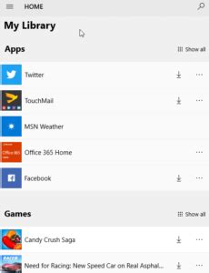 Install Purchased Apps from Windows Store