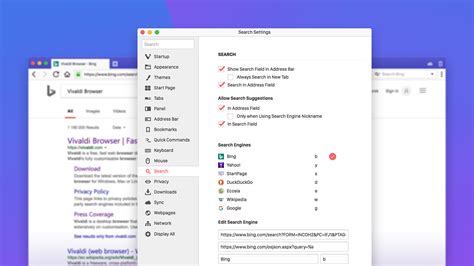 Install Search Engine Extension in Vivaldi