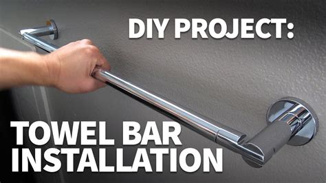 Installing the Towel Bar onto the Mounting Brackets