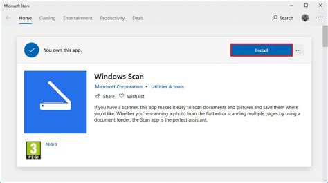 Install Windows Scan app
