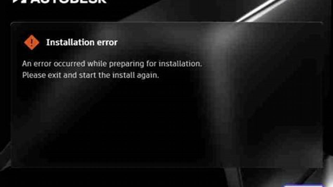 Installation Error Autocad 2024