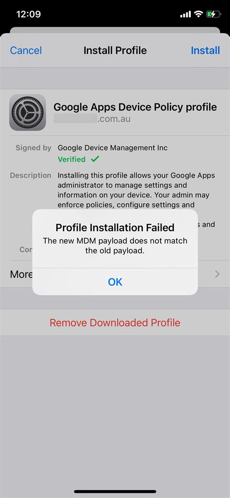 Installation Failed iOS 15.6.1