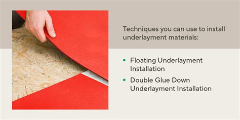 Installation of Underlayment