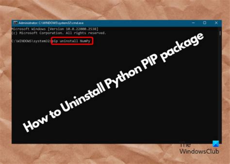 Installing &amp; Uninstalling Python Packages Using PIP