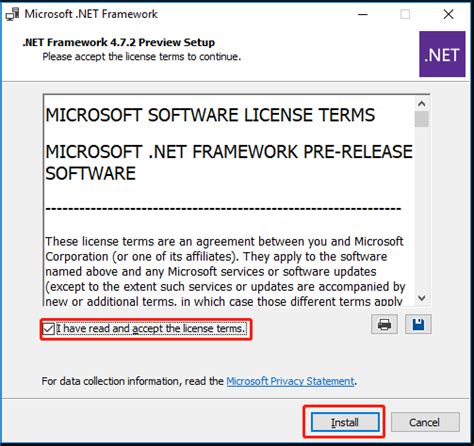 Installing .NET Framework version 4.7 manually by request