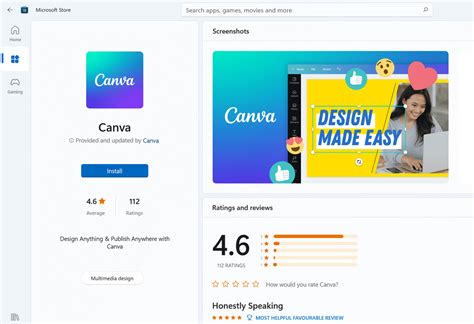 Installing Canva App for Windows using Bluestacks
