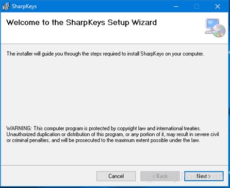 Installing SharpKeys on Windows 10