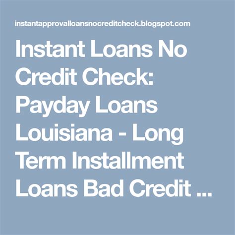 Installment Loans Bad Credit Louisiana
