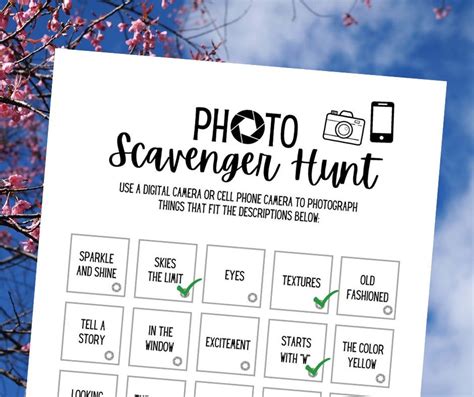 Instant Camera Scavenger Hunt
