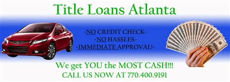 Instant Car Title Loans Atlanta