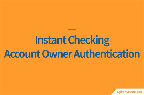 Instant Checking Account Approval