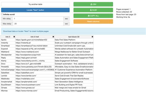 Instant Data Scraper