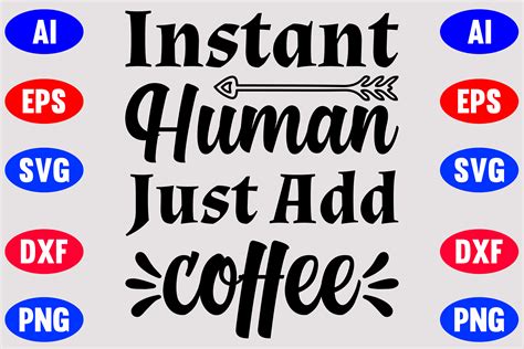 Download Instant Human Just Add Coffee Silhouette DXF Files
