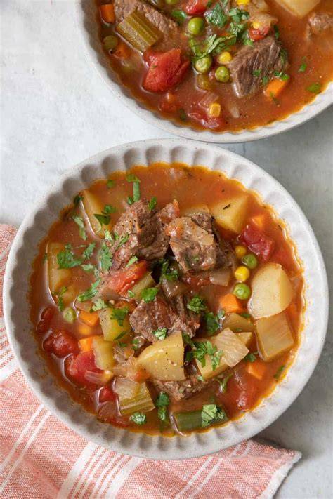 Instant Pot Veggie Beef Soup - Chefinoz