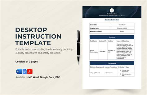 Instruction Template - 8+ Download Documents in PDF