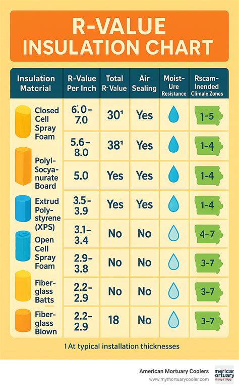 Insulation Thickness R Value Chart