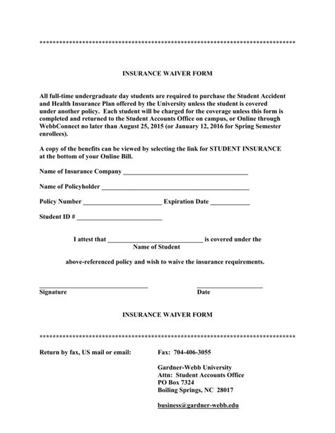 Insurance Release Form Template