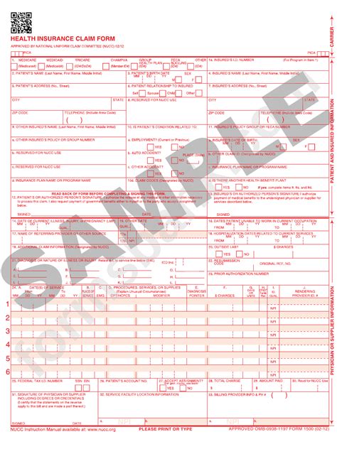 Insurance claim form