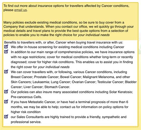 Insure Cancer Travel Insurance