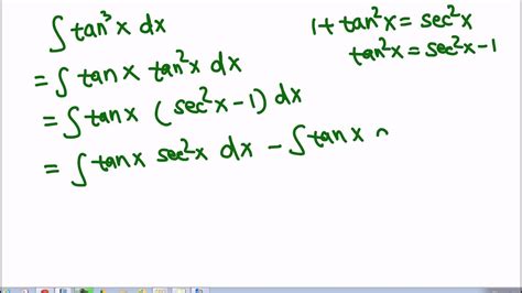 Integral Of Tan 3x