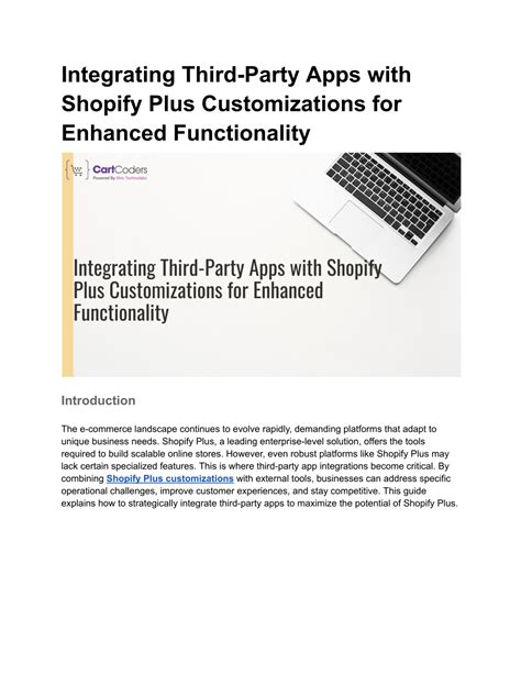 Integrated Apps &amp; Third Party Functionality