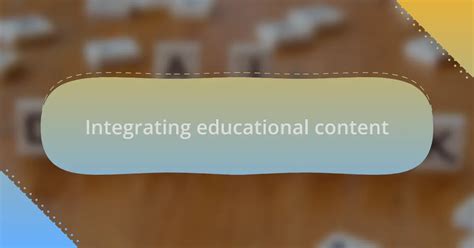 Integrating educational content on Snapchat