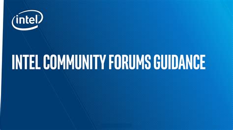 Intel Community Forums