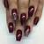 Intense Charm: Dark Burgundy Nails to Add Depth to Your Manicure