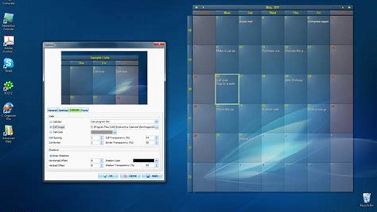 Interactive Desktop Calendar
