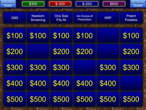 Interactive Jeopardy Powerpoint Template