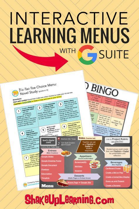 Interactive Learning Menus (Choice Boards) Using Google Docs