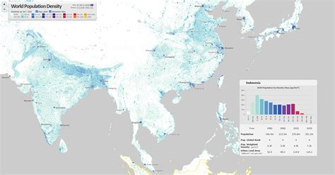 World Population Density map [OC] r/MapPorn