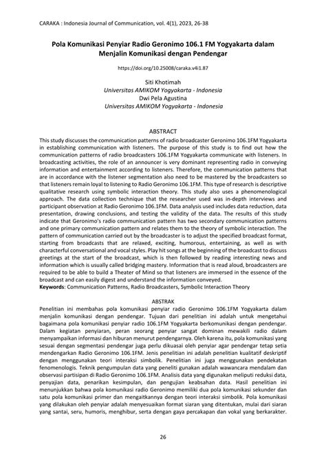 Interaksi dengan Pendengar