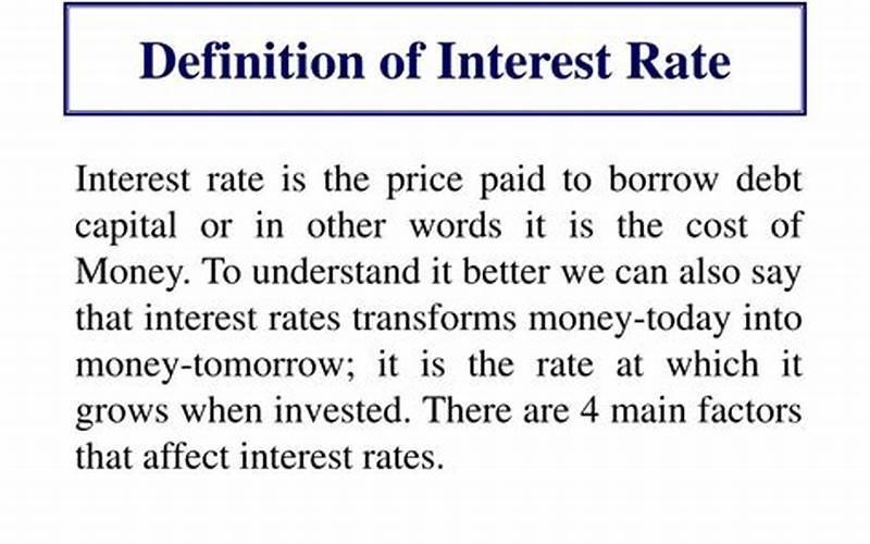 Interest Rate Definition