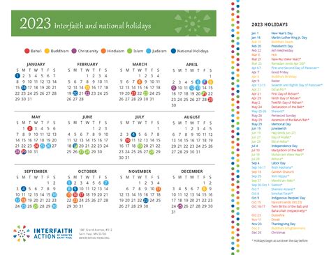 Interfaith Calendar 2024