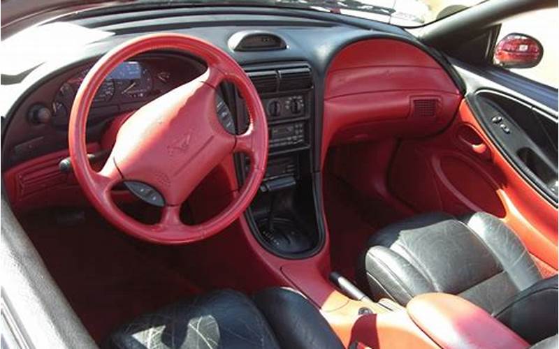 Interior Of A 1994 Ford Mustang Convertible