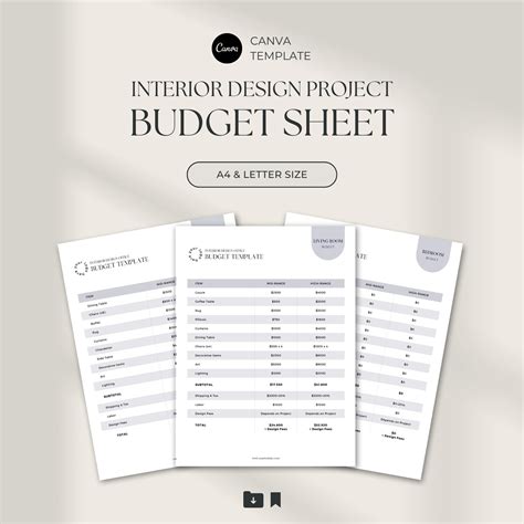 Interior Design Budget Template Google Sheets