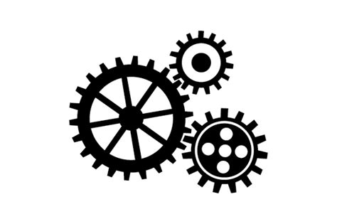 Download Interlocking Gears SVG File - SVG Design Silhouette Free PSD Mockups