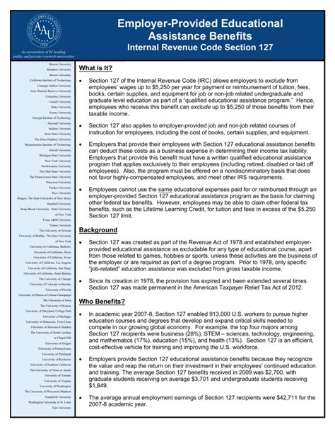 Unlock the Benefits of IRC Section 127: Maximizing Employee Education Assistance Programs