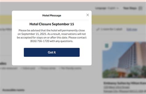 International Hotel Closure Las Vegas