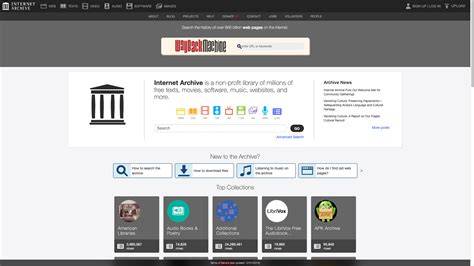 Image of Internet Archive website