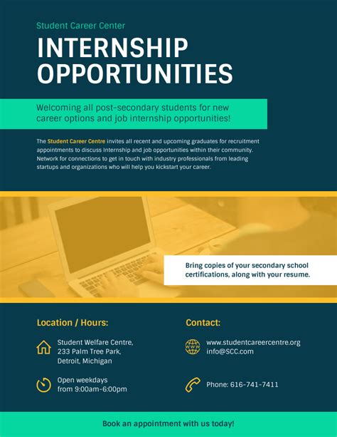 Internship Flyer Template Free