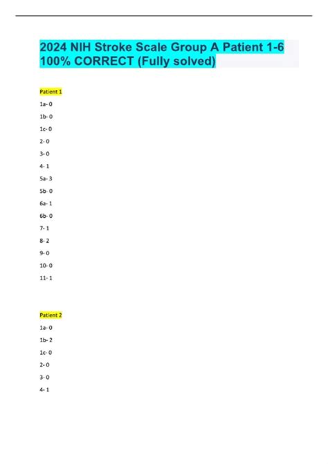 Interpreting Patient 6 Responses NIHSS