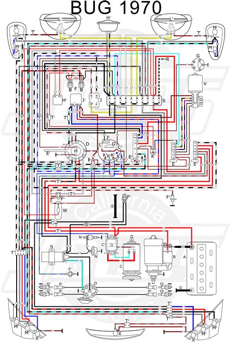 Interpreting Symbols and Abbreviations in 1974 VW Wiring Diagrams Wires